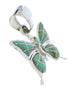 Sterling Silver Southwestern Turquoise Butterfly Slide Pendant EX28711